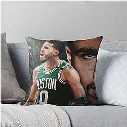 Jayson Tatum GOAT Throw Pillow