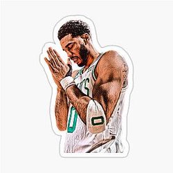 Jayson Tatum Prayer Art - Boston Celtics Superstar in Action Sticker