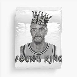 Jayson Tatum Young King Basketball Duvet Cover