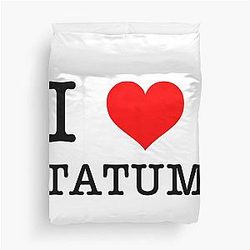 I Love Jayson Tatum Duvet Cover