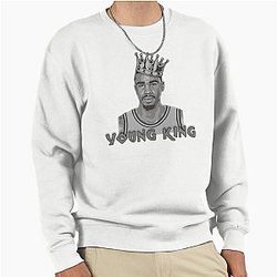 Jayson Tatum Young King Basketball Pullover Sweatshirt