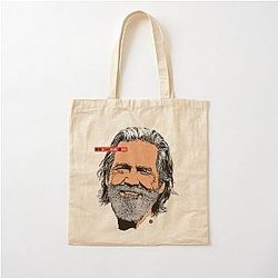 Jeff Bridges Pop Culture Portrait Cotton Tote Bag