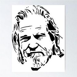 Jeff Bridges Stencil Poster