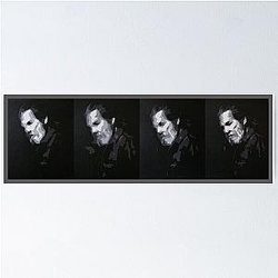 Jeff Bridges Abstract Study Poster