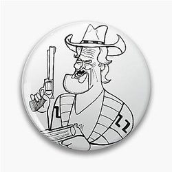 Caricature of Jeff Bridges Pin