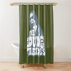 big lebowski, jeff bridges the dude abides shower curtain