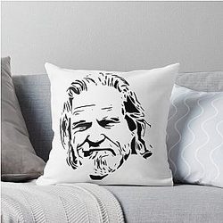 Jeff Bridges Stencil Artwork Pillow