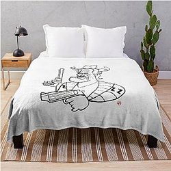 Caricature Jeff Bridges Throw Blanket