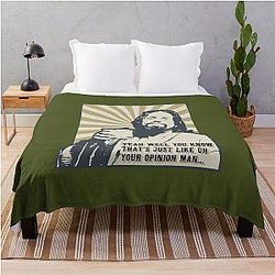 The Big Lebowski The Dude Abides Throw Blanket