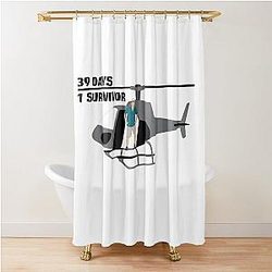 Jeff Probst Helicopter Shower Curtain