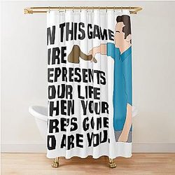 Jeff Probst - Fire Represents Your Life Shower Curtain