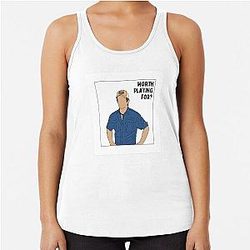 Worth playing for Jeff Probst Racerback Tank Top