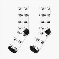 Jeff Probst Helicopter Cartoon Socks