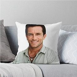 Young Jeff Probst Throw Pillow