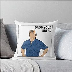 Drop Your Buffs - Jeff Probst Throw Pillow