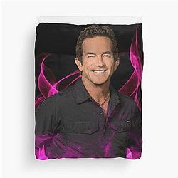 Jeff Probst Handsome Pink Glow Duvet Cover