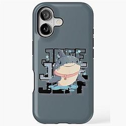 Jeff the Shark - Cute Shark wears pink collar iPhone Tough Case