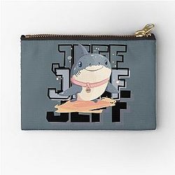 Jeff the Land Shark - Cute Shark wears pink collar pouch