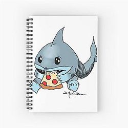 Jeff the Shark Spiral Notebook