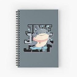 Jeff the Land Shark - Cute Shark with pink collar Spiral Notebook