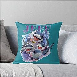 Jeff The Land Shark Throw Pillow
