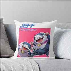 Rivals Jeff The Land Shark Retro Design Throw Pillow
