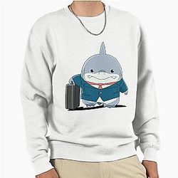 Jeff the Shark Business Pullover Sweatshirt
