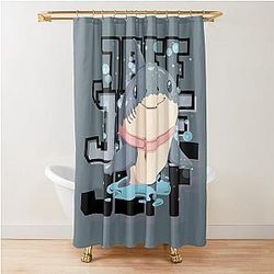 Jeff the Land Shark - Cute Shark wear pink collar Shower Curtain