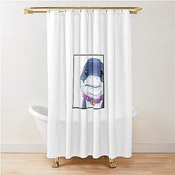 Jeff the Land Shark Marine Cute Gamer Shower Curtain