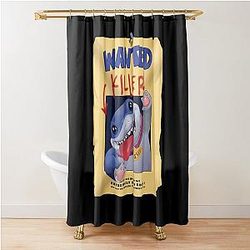Jeff the Landshark Wanted Shower Curtain