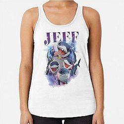 43 Jeff Land Shark Racerback Tank Top