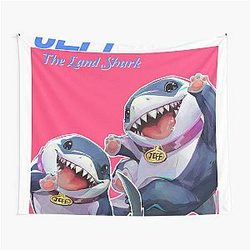 Rivals Jeff The Land Shark Retro Design Tapestry