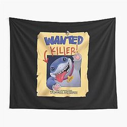 Jeff the Land Shark WANTED Tapestry