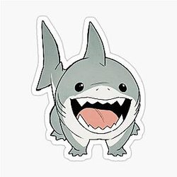Jeff the Land Shark Comic Sticker