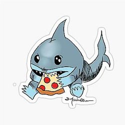 Jeff the Land Shark Sticker