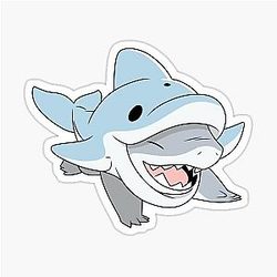 Jeff Land Shark Dolphin Sticker