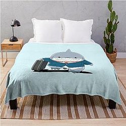 Jeff the Land Shark Business Throw Blanket