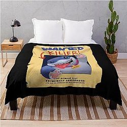 Jeff the Land Shark WANTED Throw Blanket