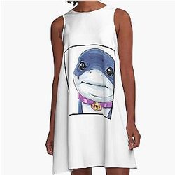 Jeff the Land Shark - Marvel Rivals Gamer Tee A Line Dress