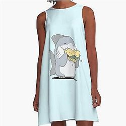 Jeff Land Shark Taco A-Line Dress