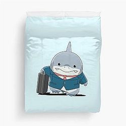 Jeff the Land Shark Business Duvet Cover