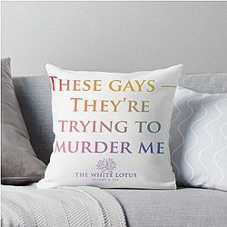 Jennifer Coolidge - These Gays Are Trying to Murder Me Throw Pillow