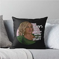 Jennifer Coolidge the just know how to do stuff Throw Pillow