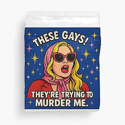 These gays! - Jennifer Coolidge White Lotus Duvet Cover