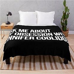 Ask me about my obsession with Jennifer Coolidge throw blanket