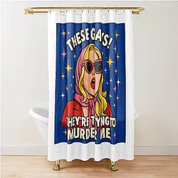 These Gays! - Jennifer Coolidge White Lotus Shower Curtain