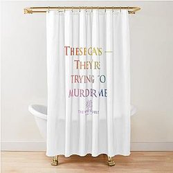 Jennifer Coolidge - These gays are trying to murder me Shower Curtain