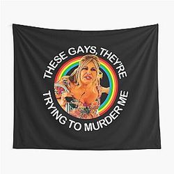 Jennifer Coolidge Quote - Gays are Trying to Murder Me Tapestry