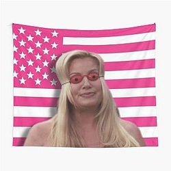 Jennifer Coolidge American Flag Tapestry