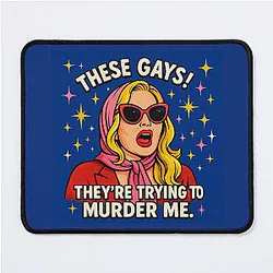These Gays - Jennifer Coolidge White Lotus Mouse Pad